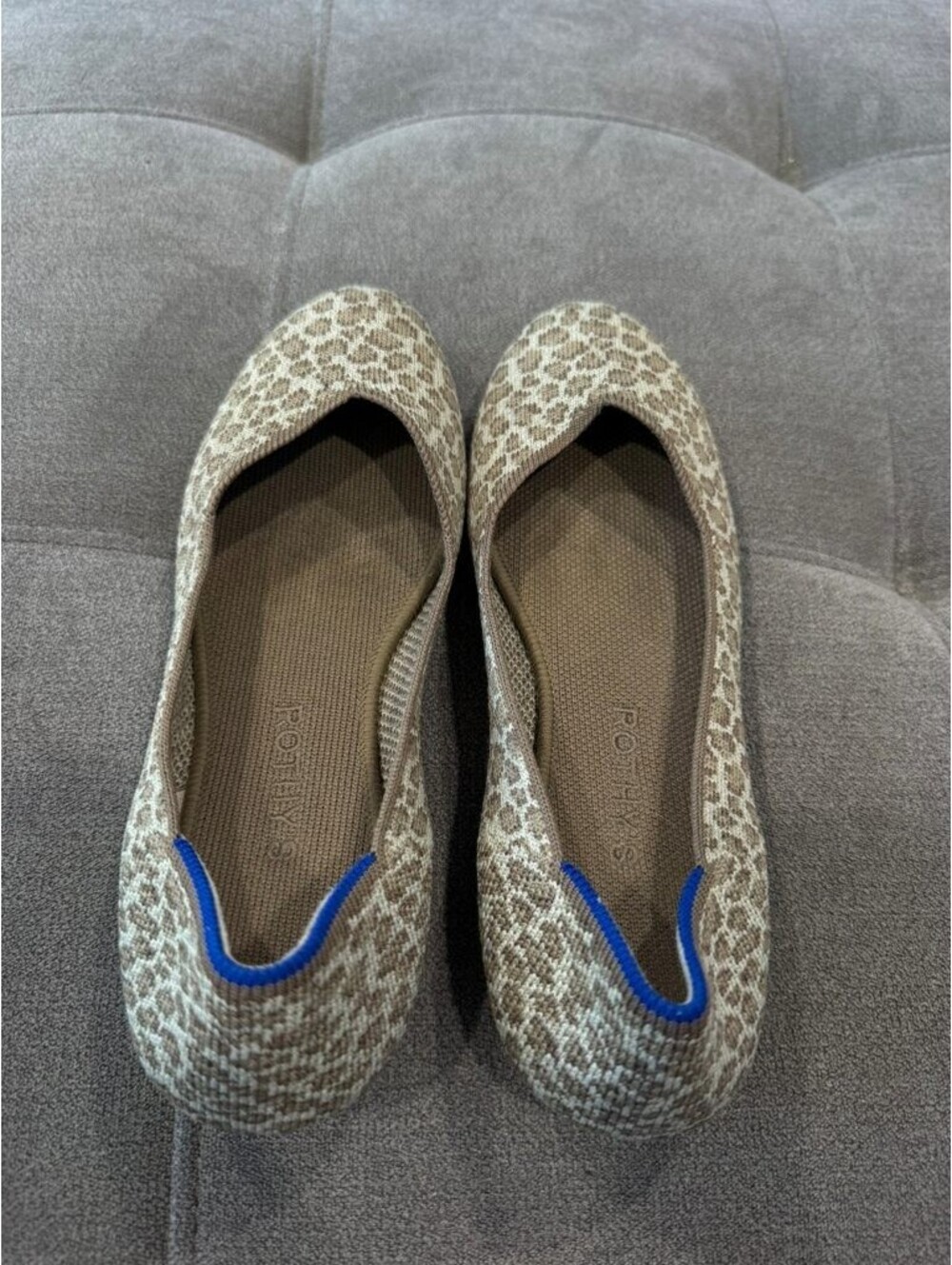 Rothy's The Flat Leopard Snake Print Ballet Flats Womens 7.5